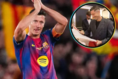 Robert Lewandowski, jeden z najlepszych piłkarzy Barcelony, w akcji i poza boiskiem.