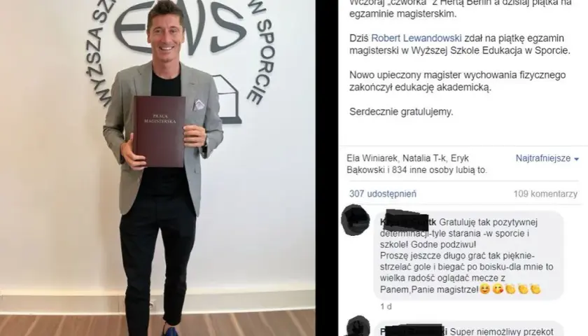 Kompletna edukacja Roberta Lewandowskiego: od podstawówki po studia